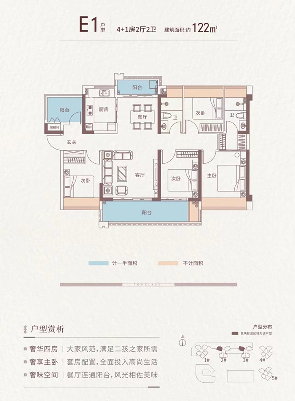 122㎡户型